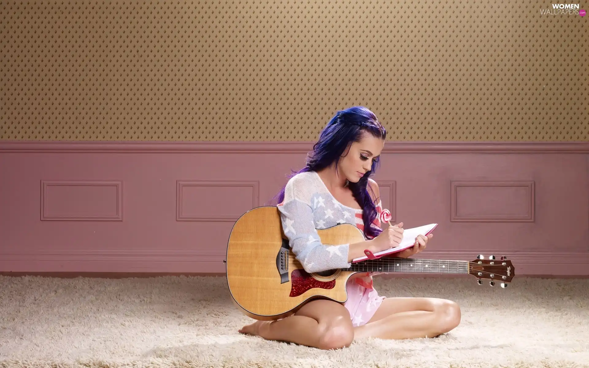 note-book, Katy Perry, Guitar