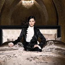 Li Bingbing, clothes, Bedding, Black
