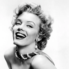ear-ring, Smile, Monroe, actress, Marylin