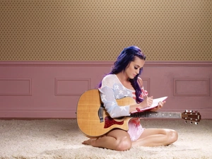 note-book, Katy Perry, Guitar
