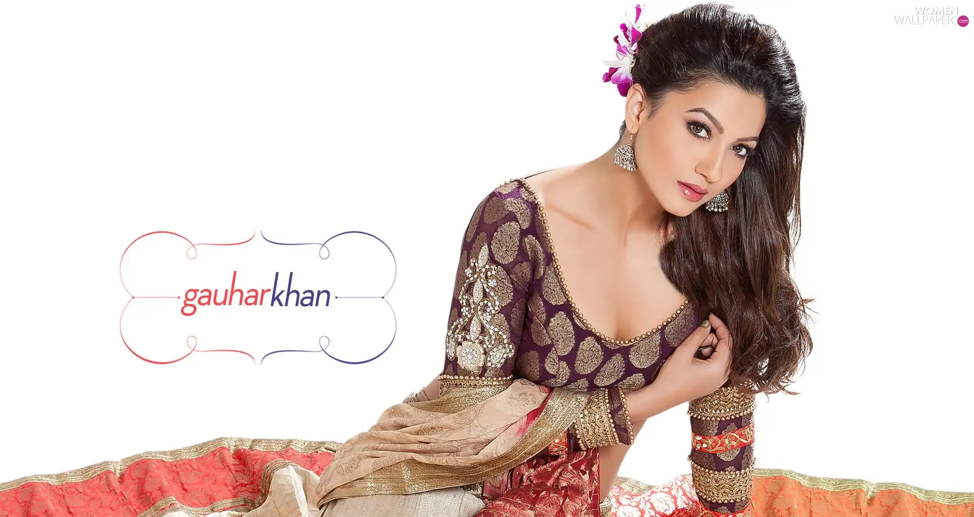 ear-ring, Gauhar Khan, brunette