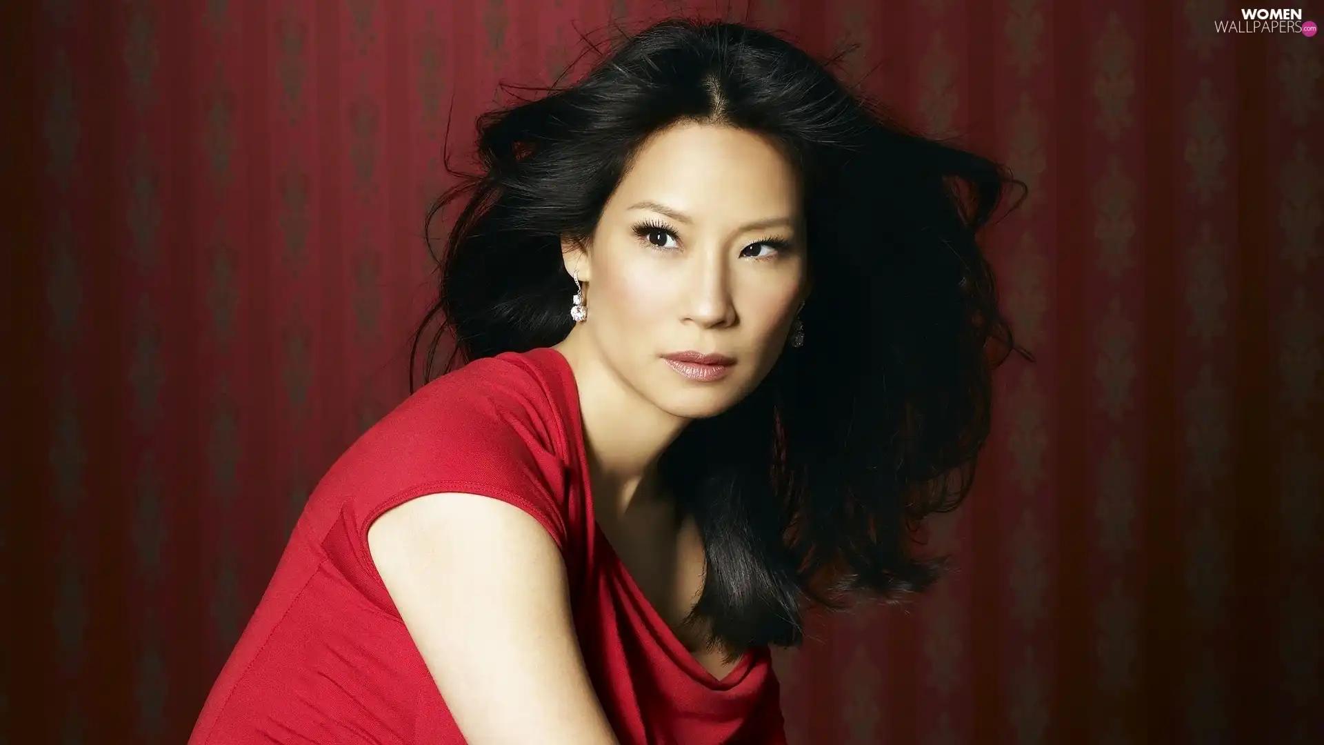 actress, Women, red hot, Blouse, Lucy Liu, brunette