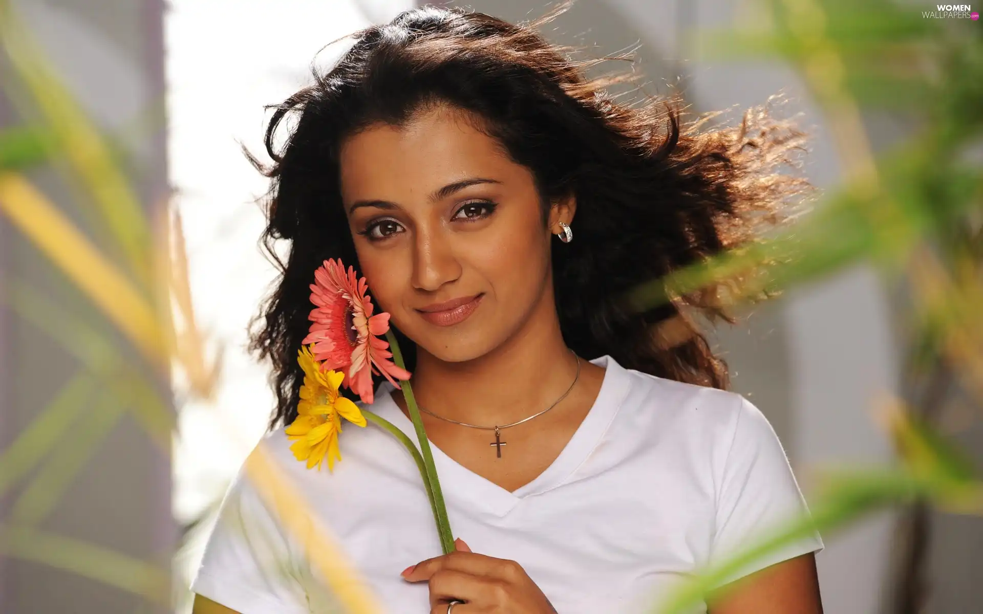 Flowers, Trisha Krishnan, brunette