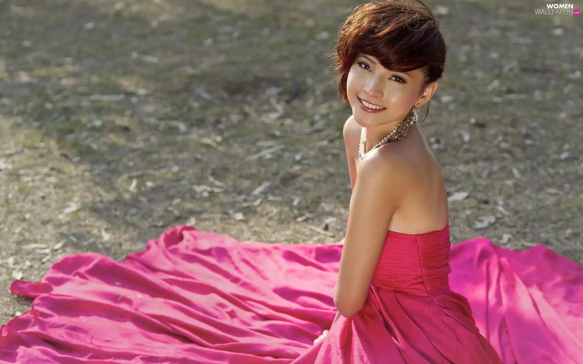 Agnes Lim, Pink, dress, Asian