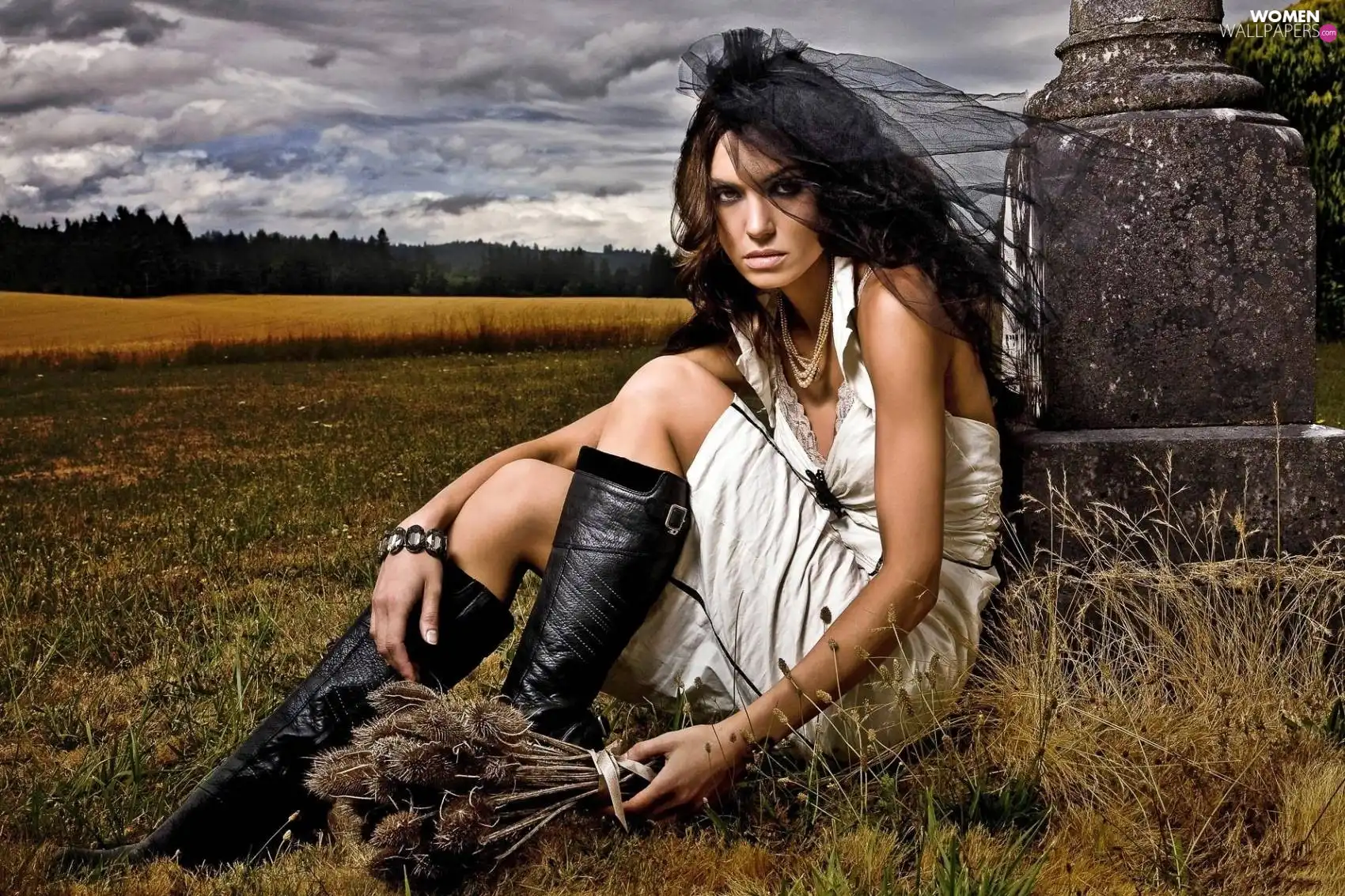 amber prehn, White, dress, Meadow