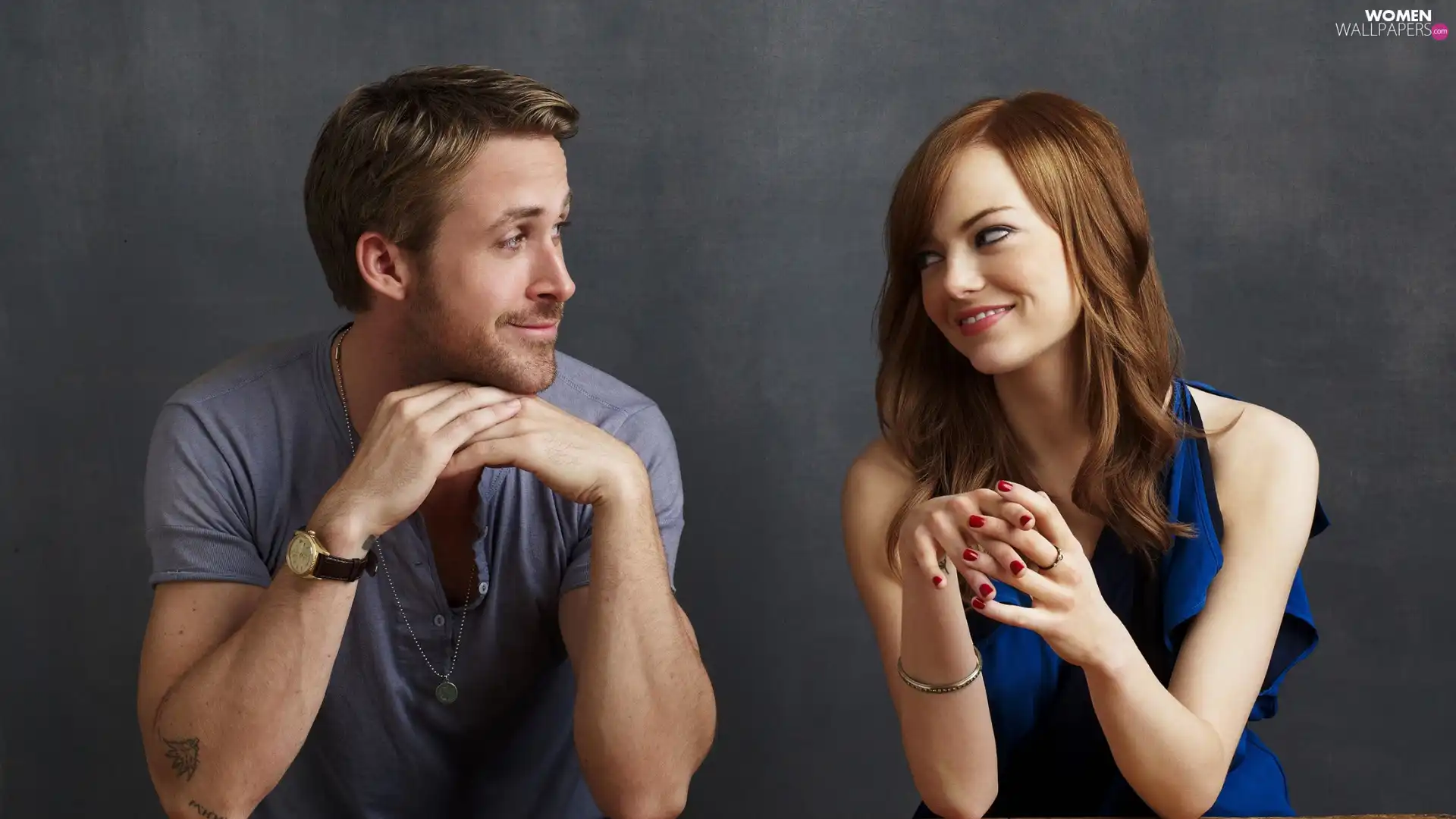 Ryan Gosling, Smile, Emma Stone, actor, actress