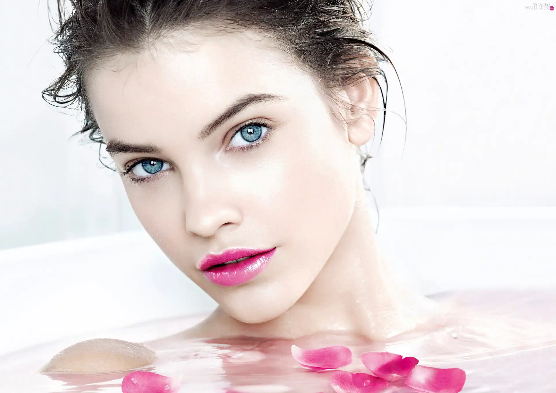 Women, flakes, Barbara Palvin, make-up