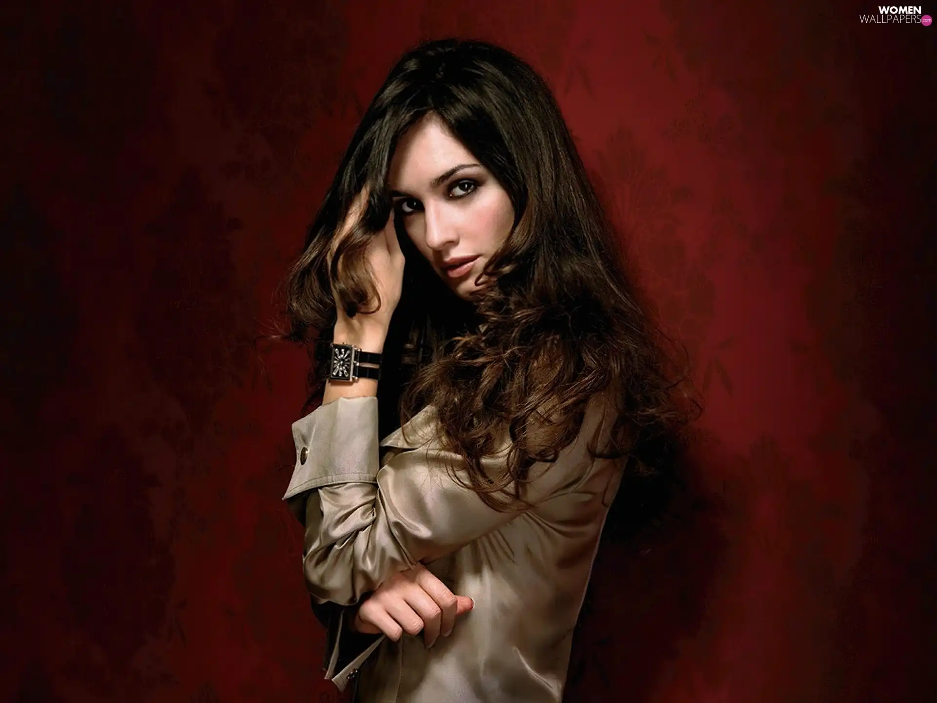 shirt, Paz Vega, Satin