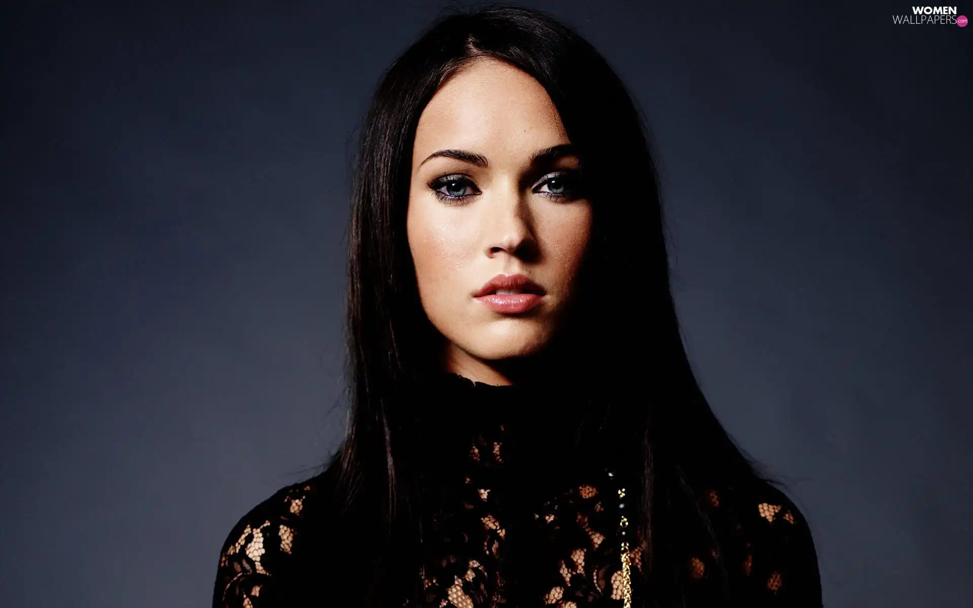 Megan Fox, lace, tunic, black