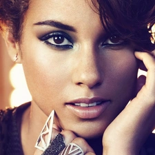 jewellery, make-up, Women, Alicia Keys, Beauty