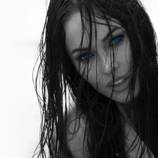 Eyes, Megan Fox, Blue