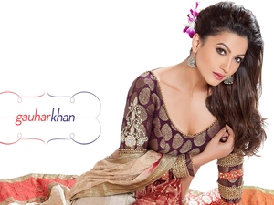 ear-ring, Gauhar Khan, brunette