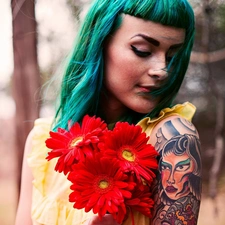 Tattoo, Cara McGnarley, gerberas