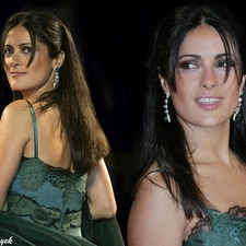 Dress, Salma Hayek, Green