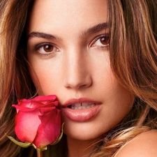 Women, Make-up, Lily Aldridge, Rose