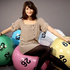 smiling, Balls, Lotto, Gemma Arterton