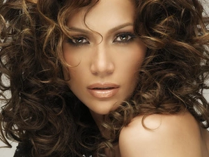 Women, curls, make-up, Jennifer Lopez