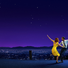 Emma Stone, movie, dance, City at Night, Ryan Gosling, La La Land