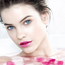 Women, flakes, Barbara Palvin, make-up