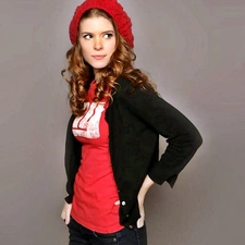 Red, beret, Dream, actress, Kate