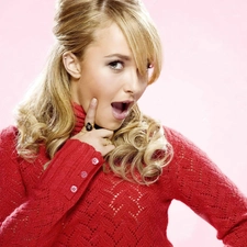 Sweater, Hayden Panettiere, Red