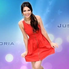 dress, victoria justice, red hot