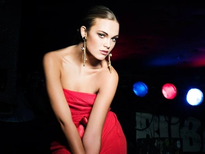 Ichi Apparel, Dress, ear-ring, red hot