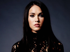 Megan Fox, lace, tunic, black