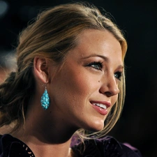 ear-ring, Blake Lively, turquoise