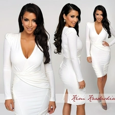 dress, Kim Kardashian, White